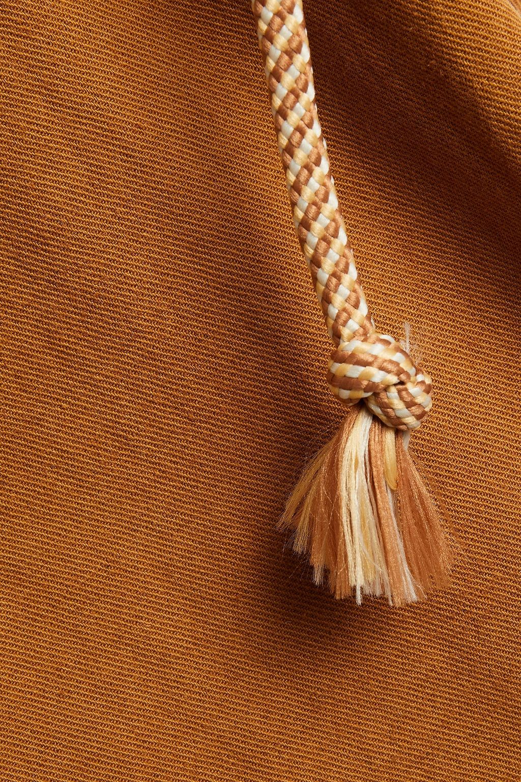 BAUM UND PFERDGARTEN Nour pleated cotton and linen-blend twill wide-leg pants