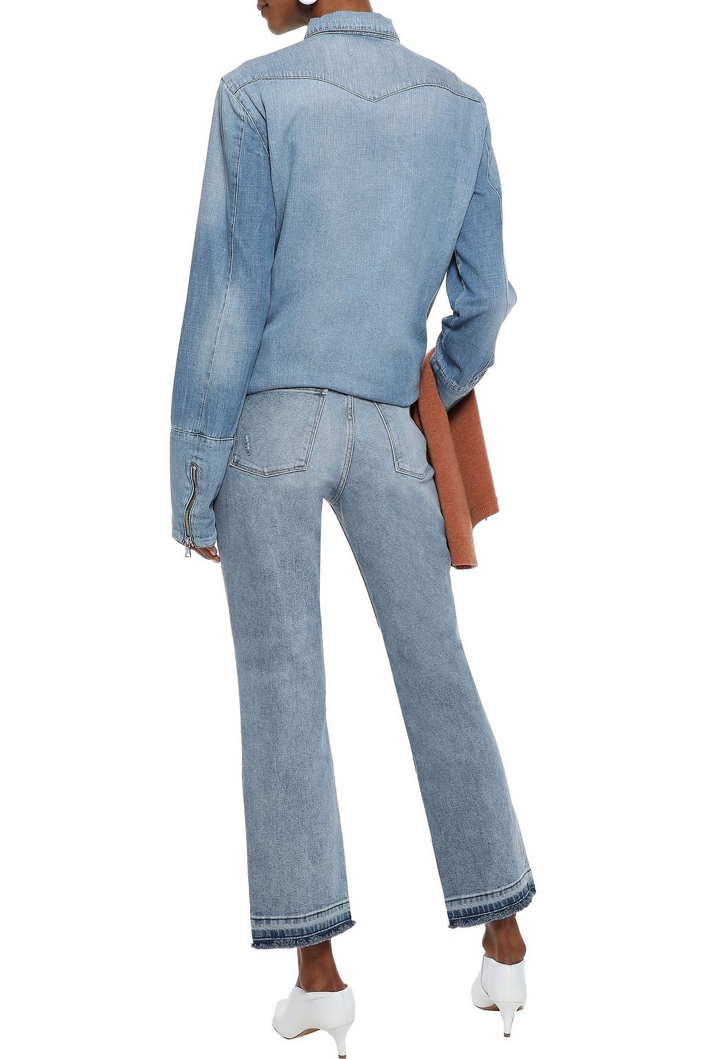 DL1961 Mara distressed mid-rise kick-flare jeans | THE OUTNET