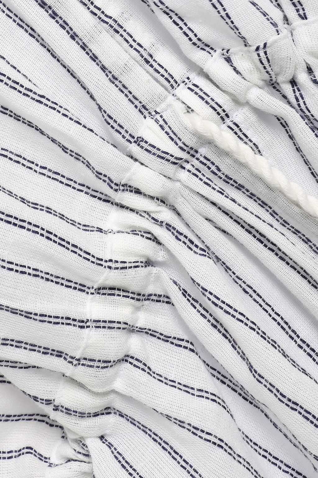 CHARLI Embroidered striped cotton-gauze kaftan