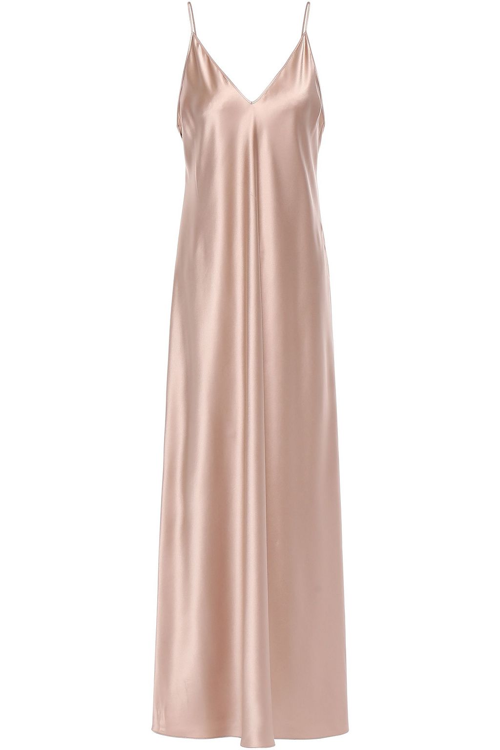 gold satin slip dress