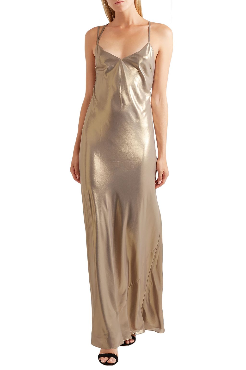 michelle mason gold dress