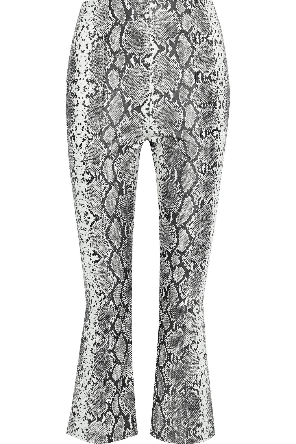 leopard print kick flare trousers