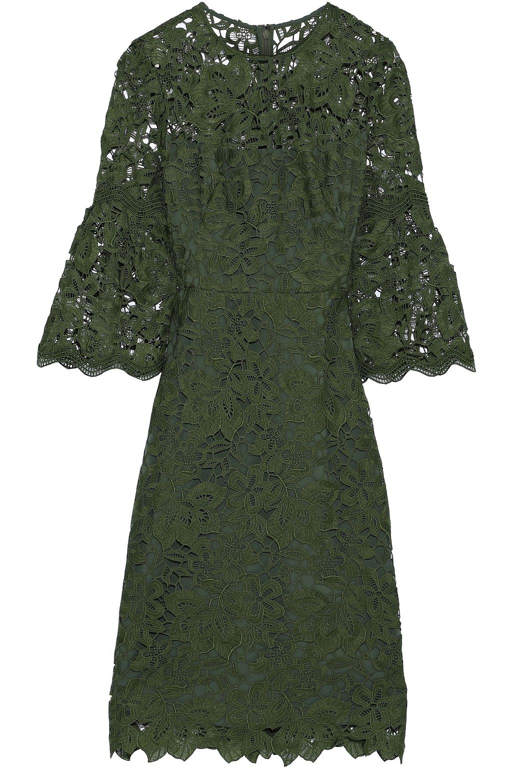 army green lace dress