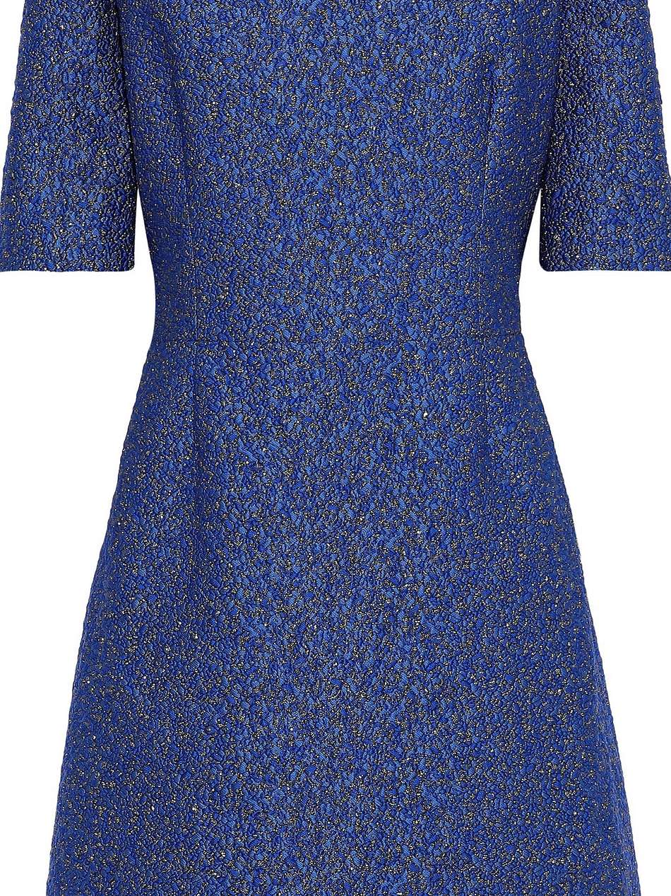 flared brocade dress