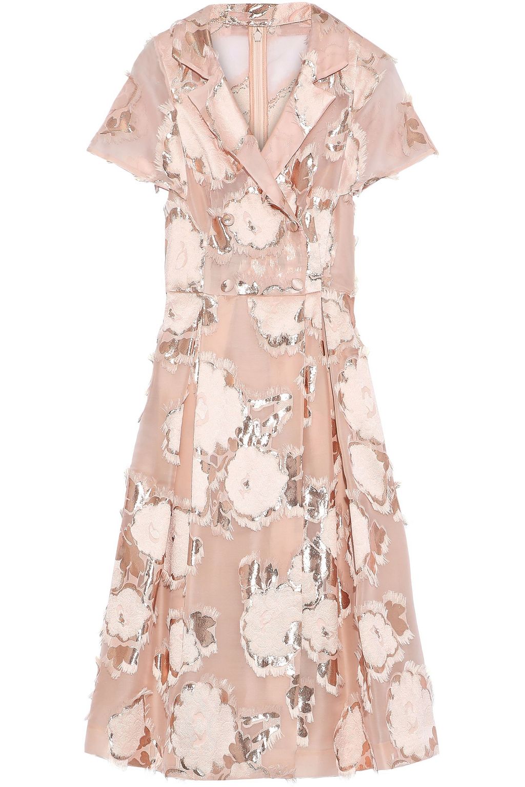 rose metallic dress