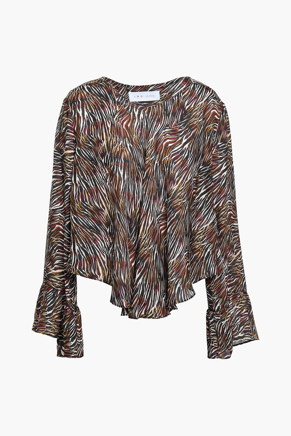 Tildana zebra-print silk blouse