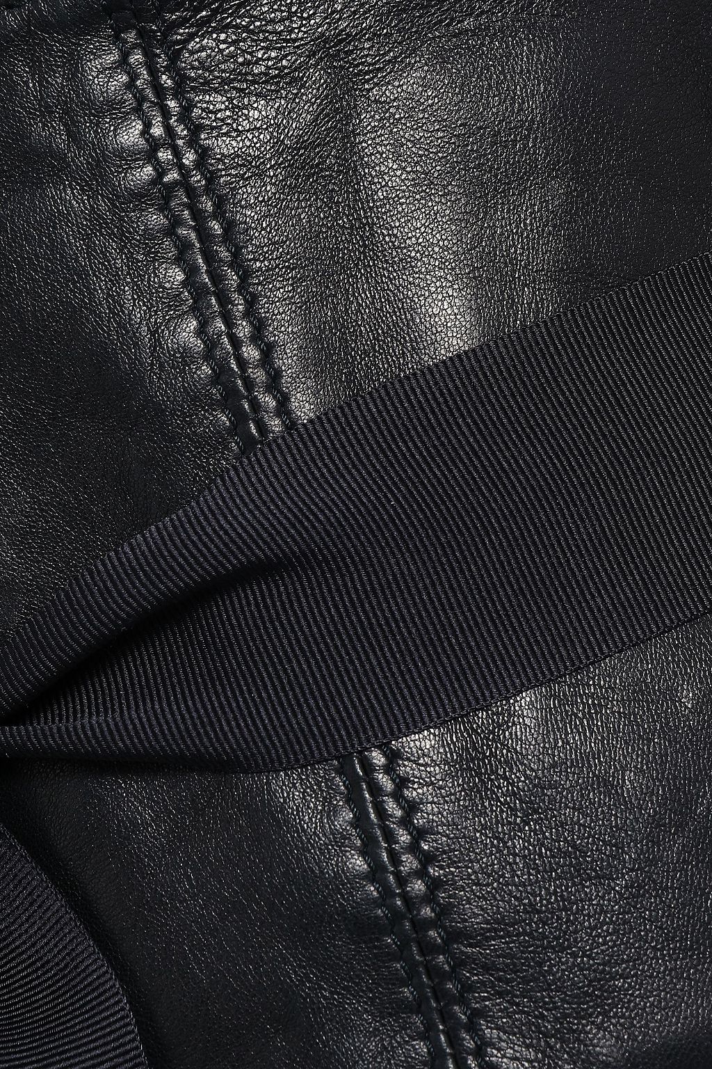 BRUNELLO CUCINELLI Grosgrain-trimmed leather belt