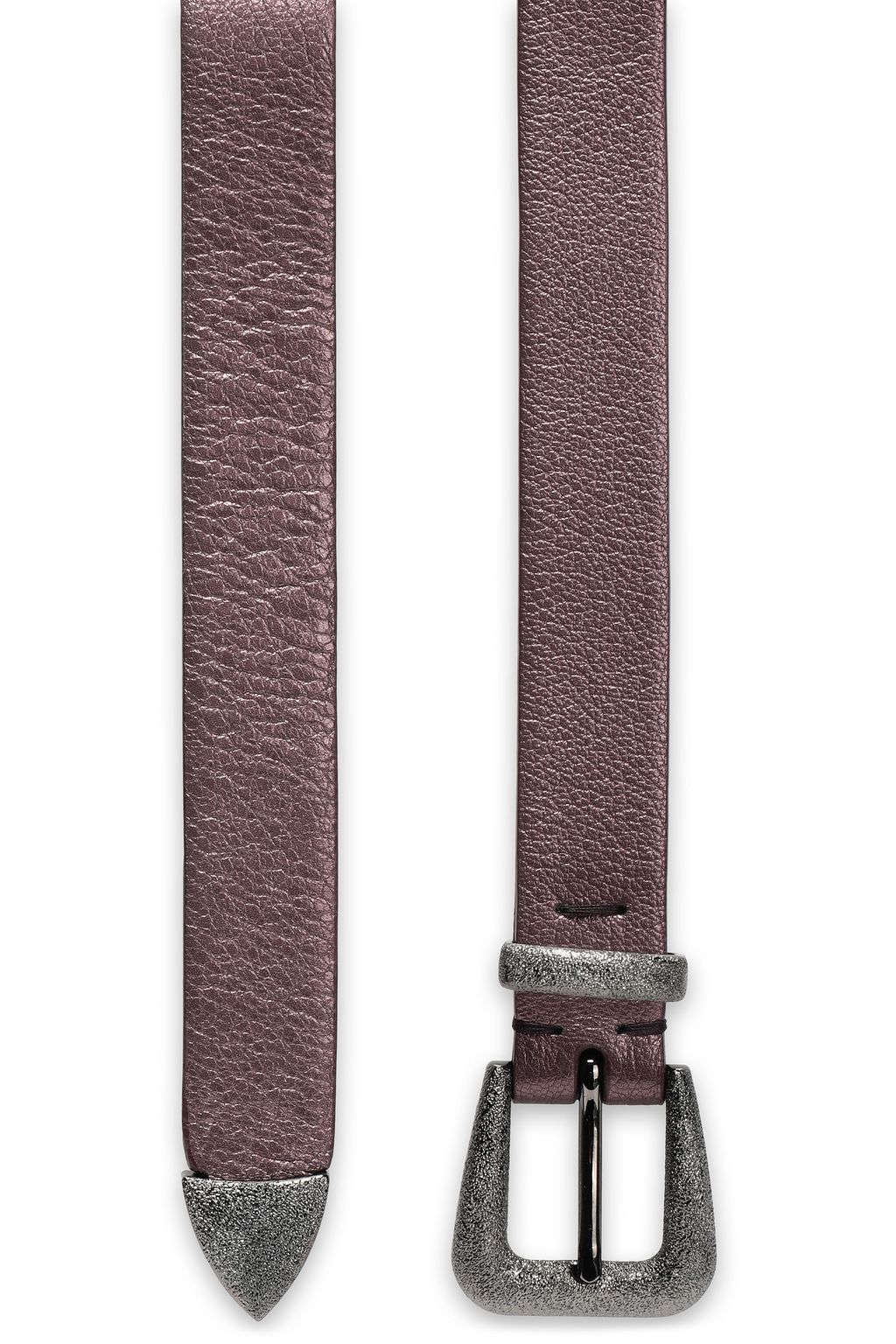 BRUNELLO CUCINELLI Metallic textured-leather belt