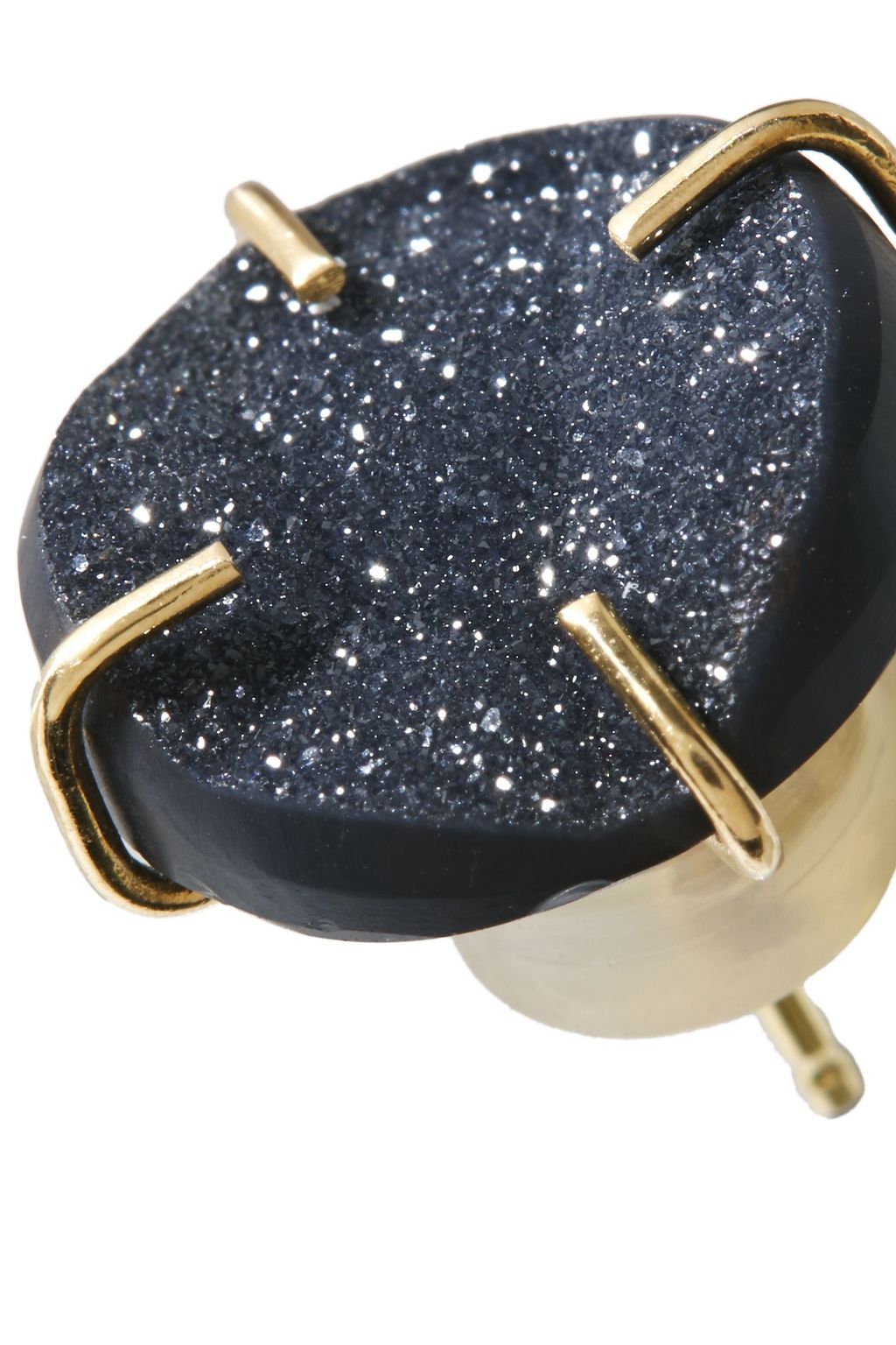 MELISSA JOY MANNING 14-karat gold agate druzy earrings