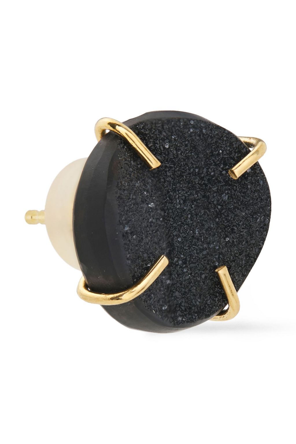 MELISSA JOY MANNING 14-karat gold agate druzy earrings