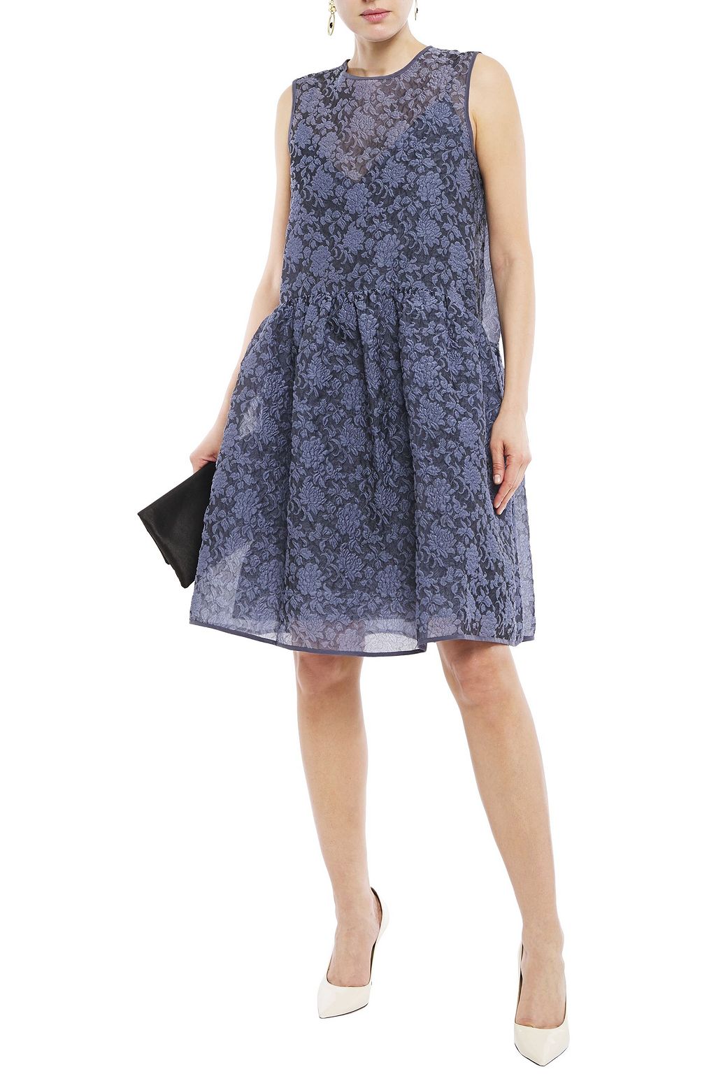 ERDEM Maddox organza-cloqué dress
