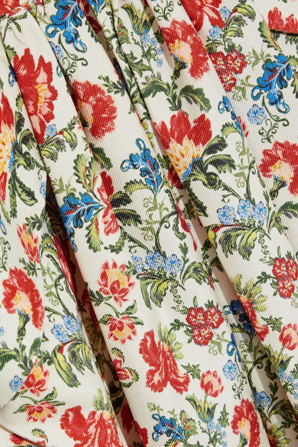 EMILIA WICKSTEAD Zilda floral-print silk and wool-blend twill midi dress