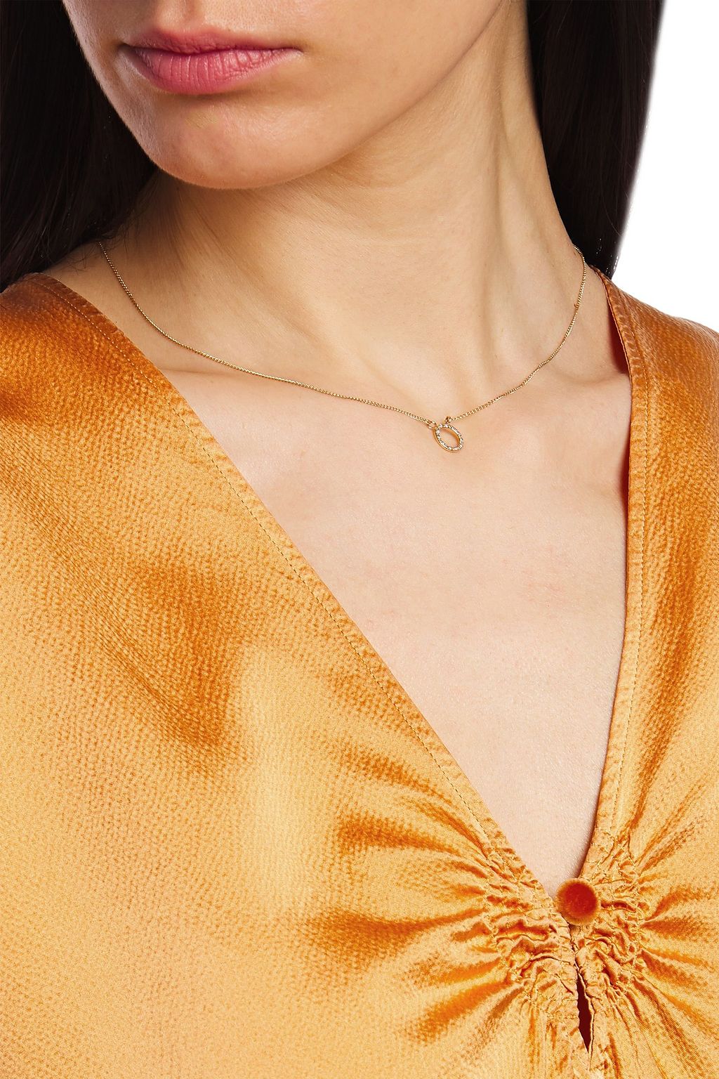 MELISSA JOY MANNING 14-karat gold diamond necklace