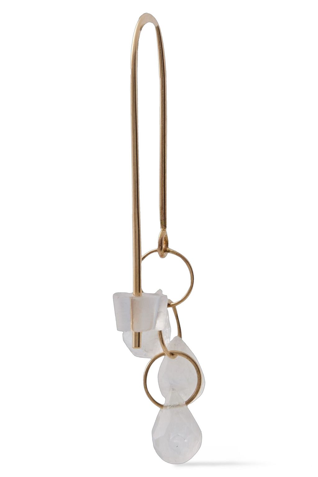 MELISSA JOY MANNING 14-karat gold moonstone earrings