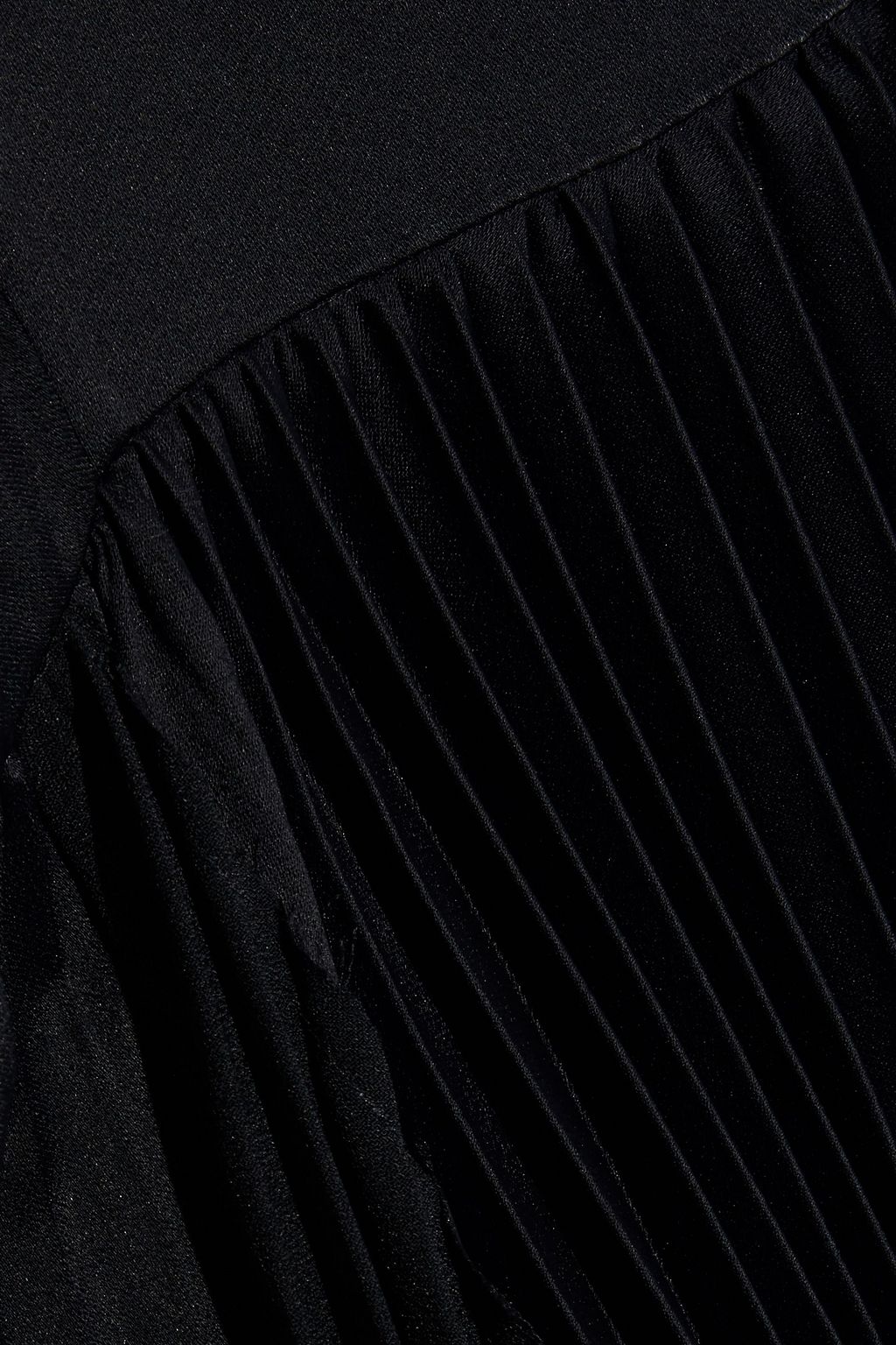 KHAITE Greta asymmetric cutout pleated satin-crepe maxi dress