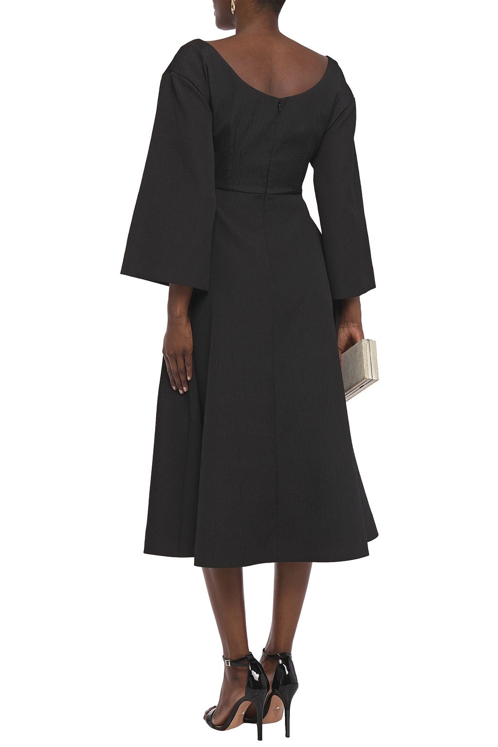 EMILIA WICKSTEAD Konstantina fluted cloqué midi dress