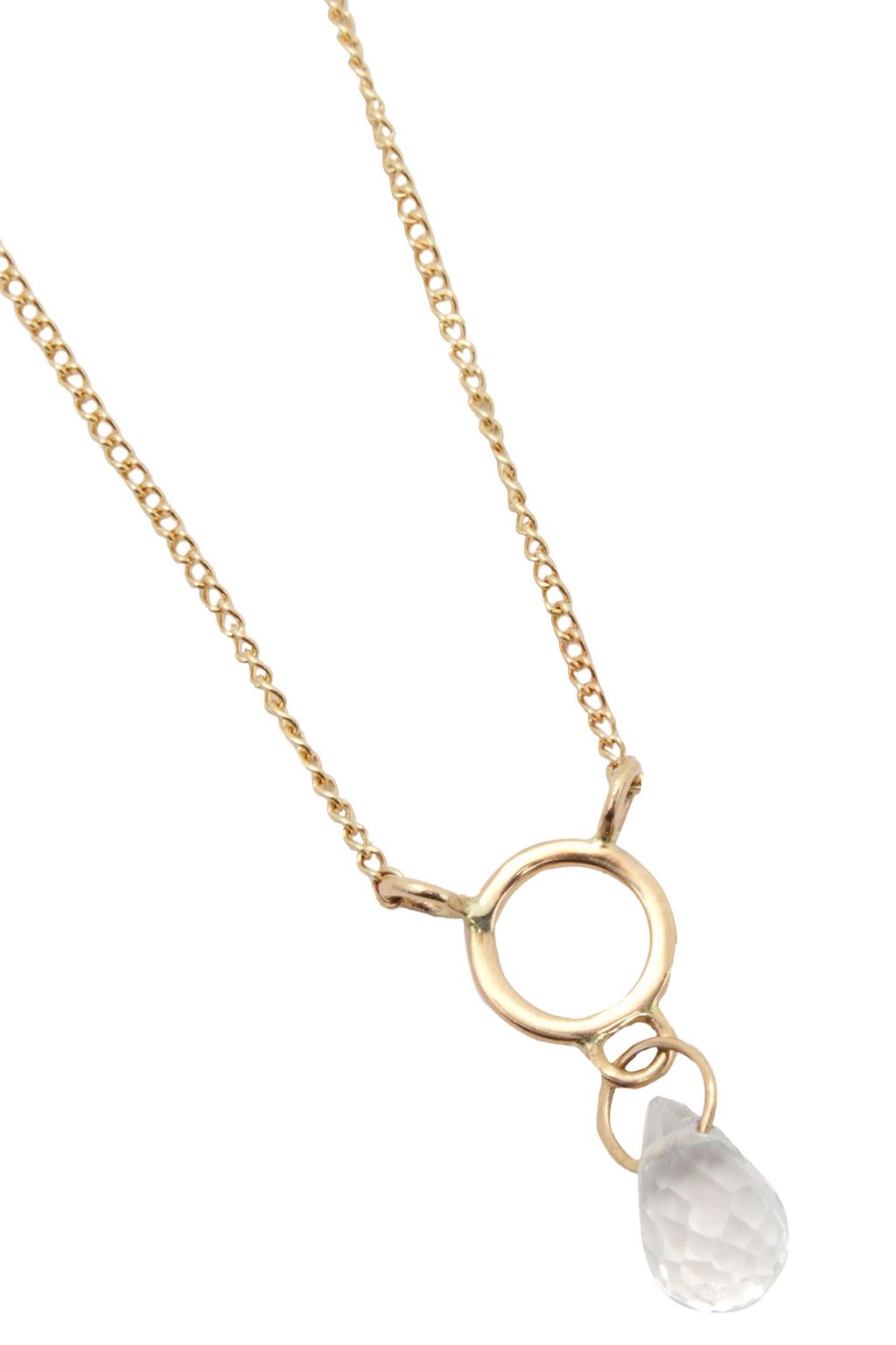 MELISSA JOY MANNING 14-karat gold topaz necklace