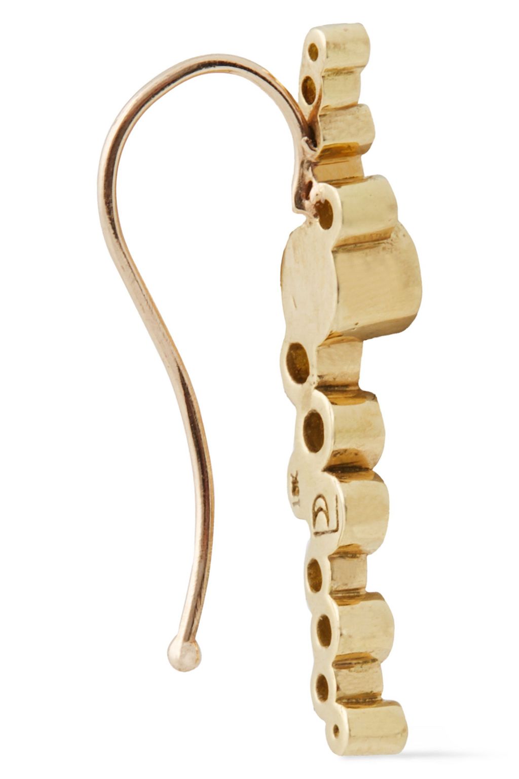 PAMELA LOVE Paillette 18-karat gold diamond earring