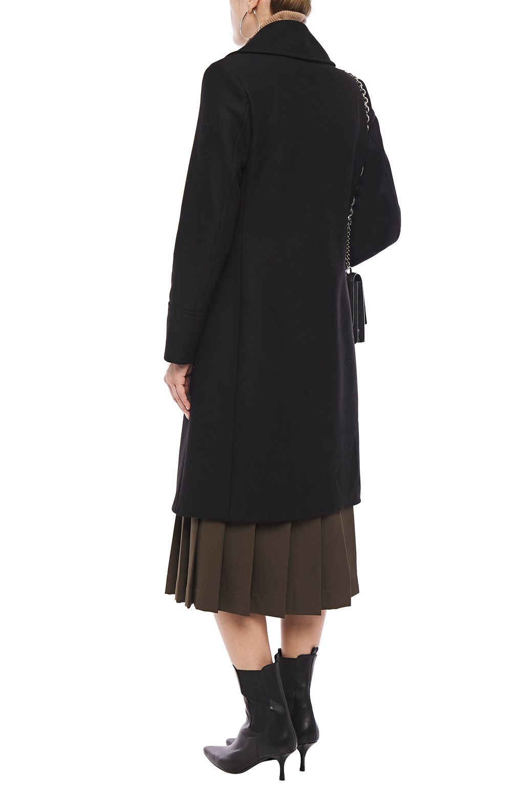 LOVE MOSCHINO Double-breasted wool-blend twill coat