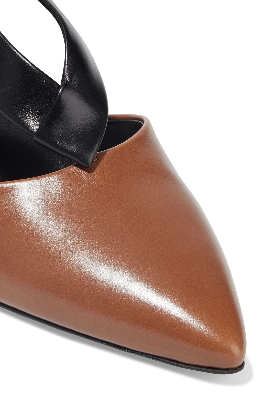 ROGER VIVIER Two-tone leather slingback pumps