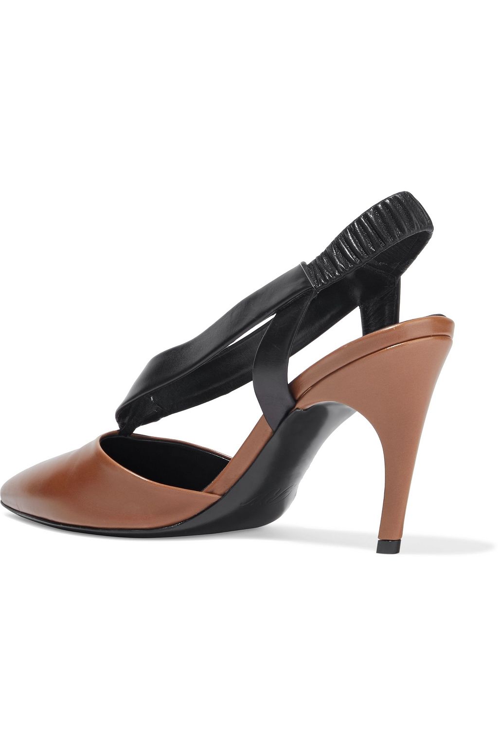 ROGER VIVIER Two-tone leather slingback pumps