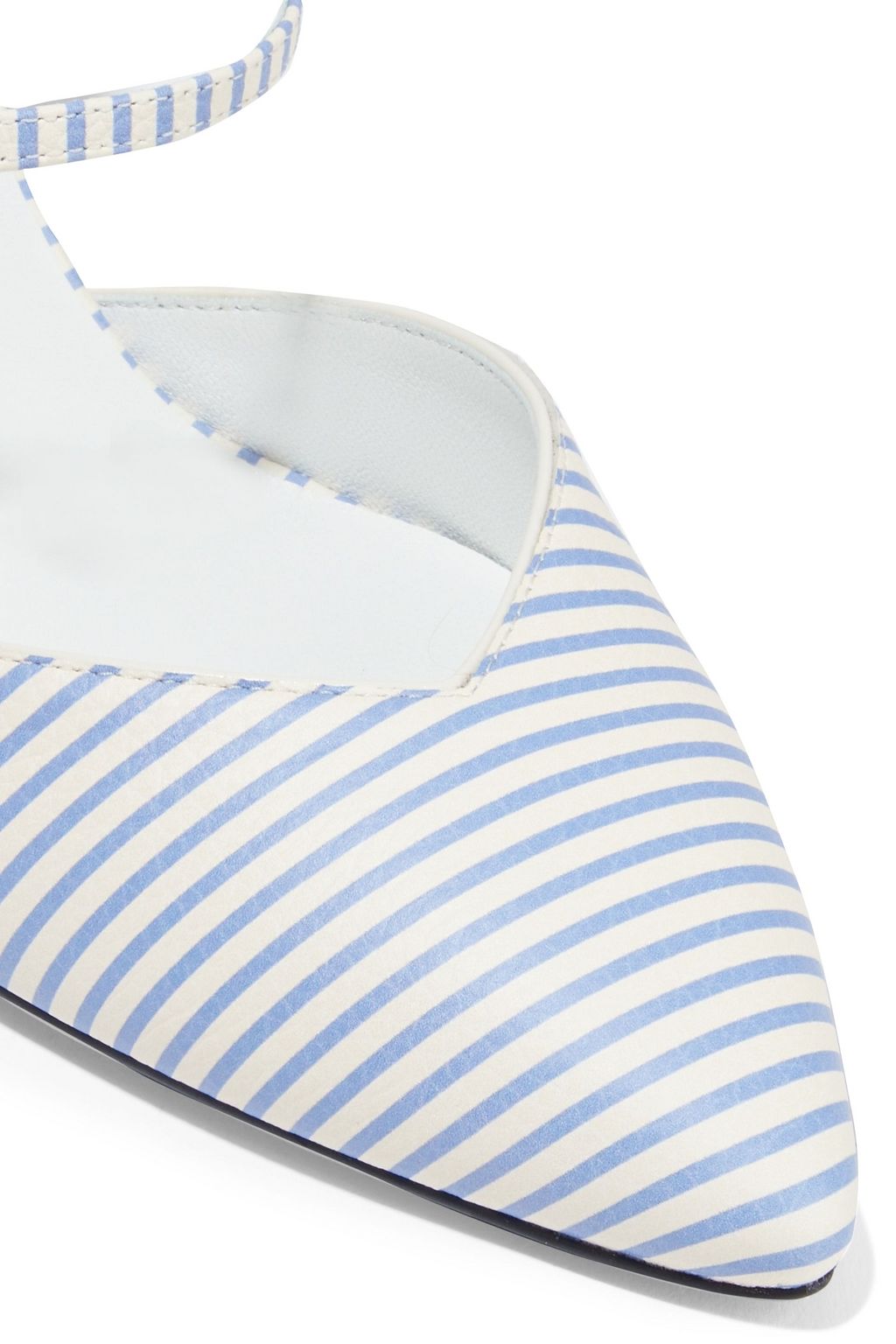 ROGER VIVIER Choc Real logo-appliquéd striped textured-leather pumps