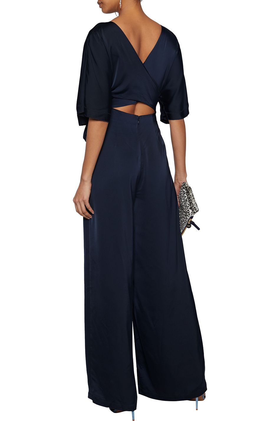 wide leg wrap jumpsuit