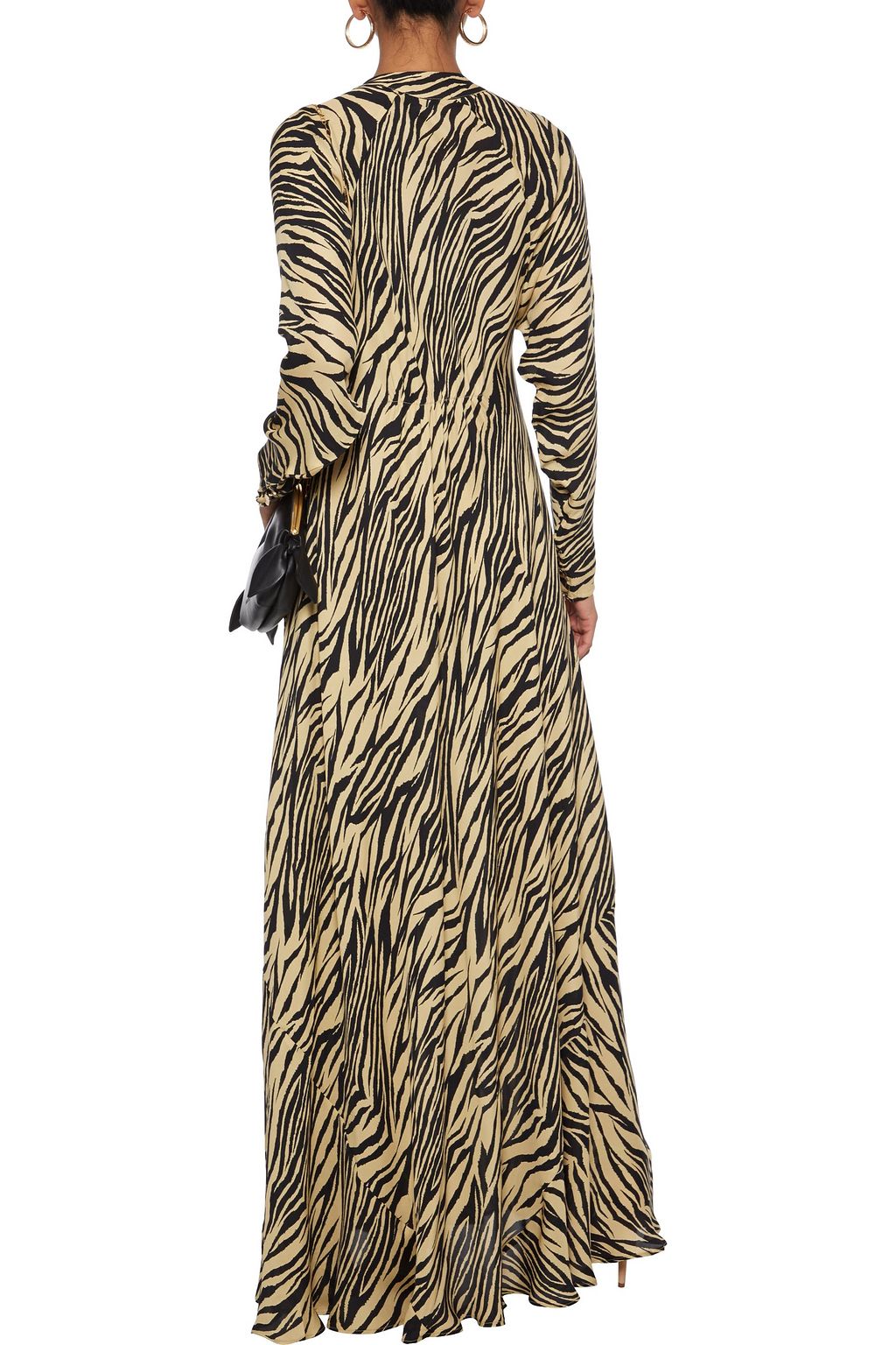 NICHOLAS Zebra-print silk-chiffon maxi dress
