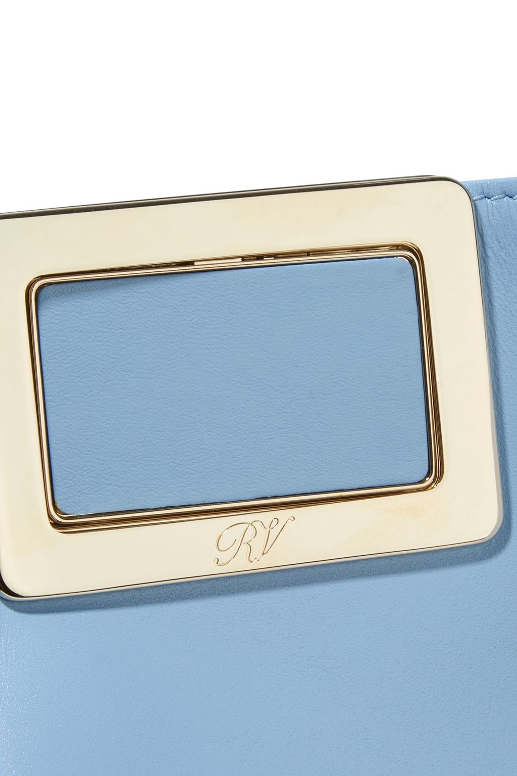 ROGER VIVIER Ines small buckle-embellished glossed-leather tote
