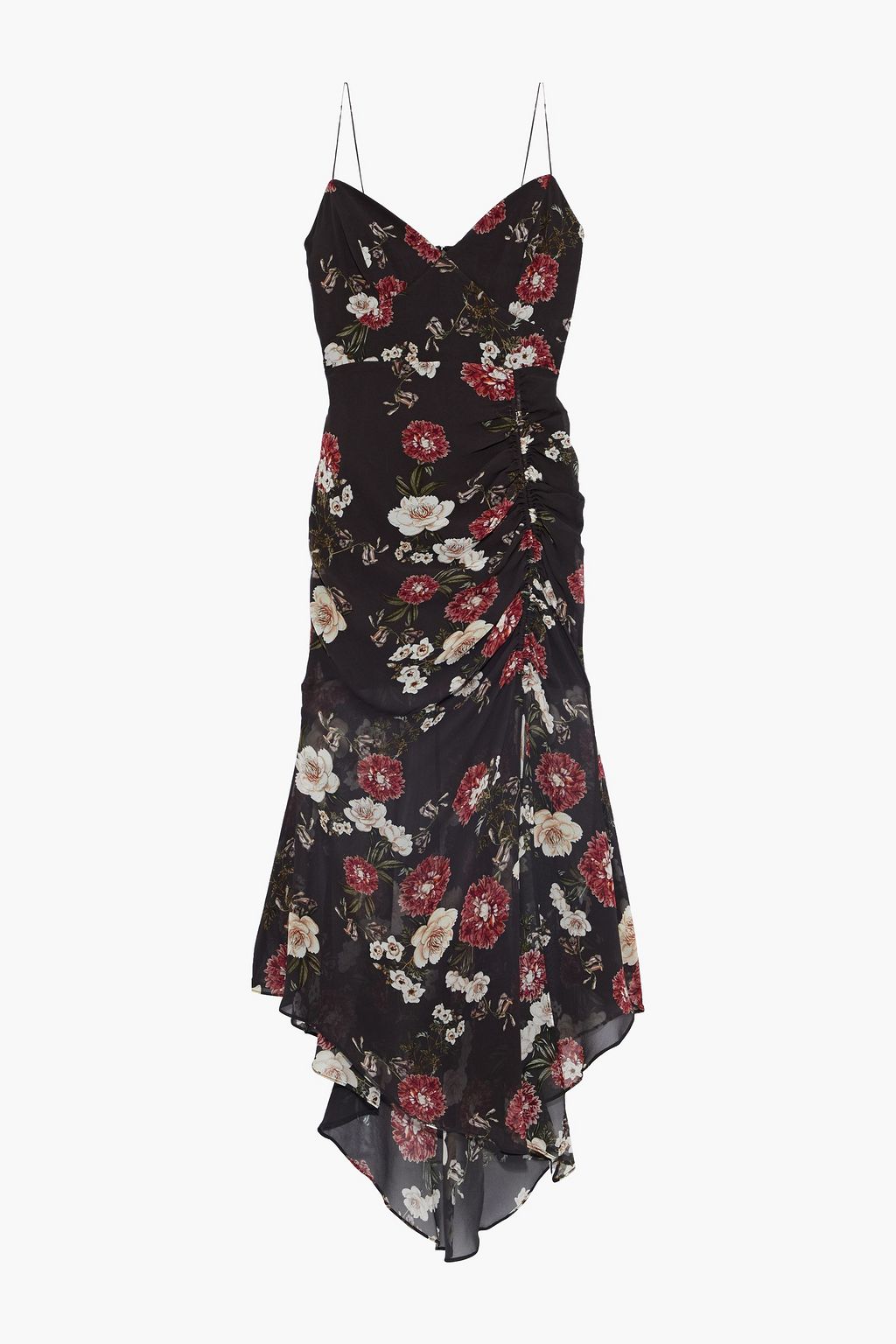 Nicholas floral ruched dress store