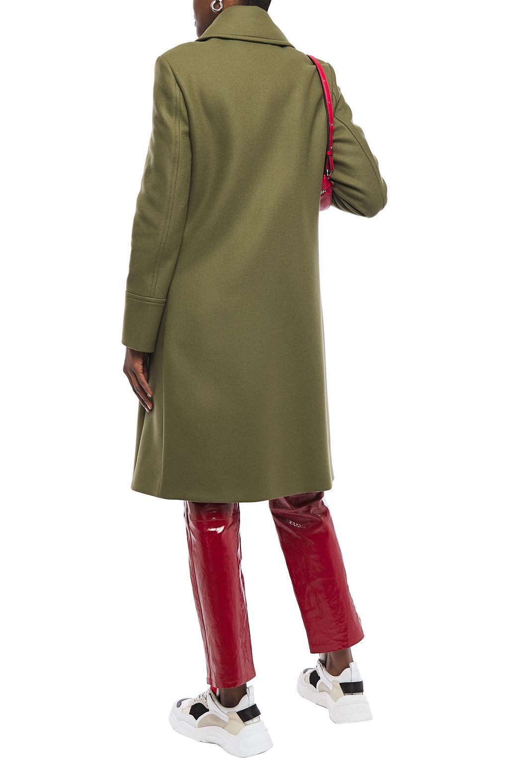 LOVE MOSCHINO Double-breasted wool-blend twill coat