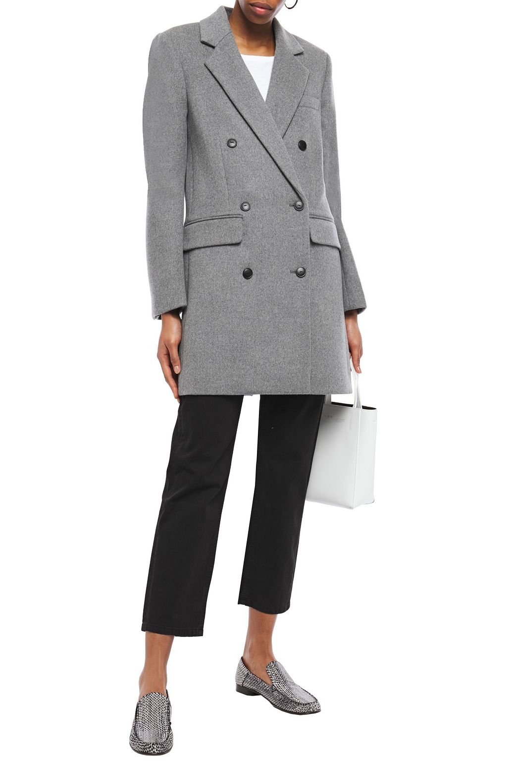 JOSEPH Elkins double-breasted wool-blend felt coat