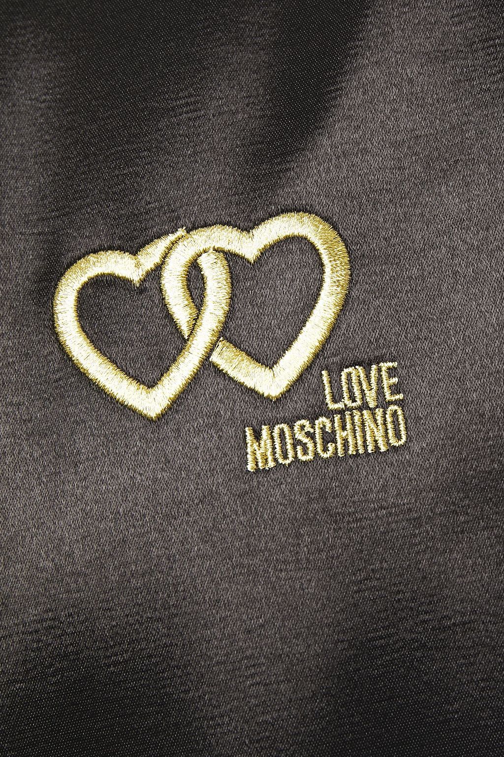 LOVE MOSCHINO Embroidered satin coat