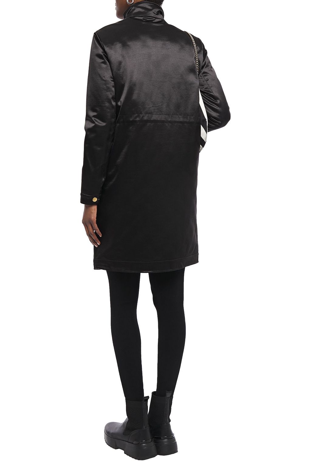 LOVE MOSCHINO Embroidered satin coat