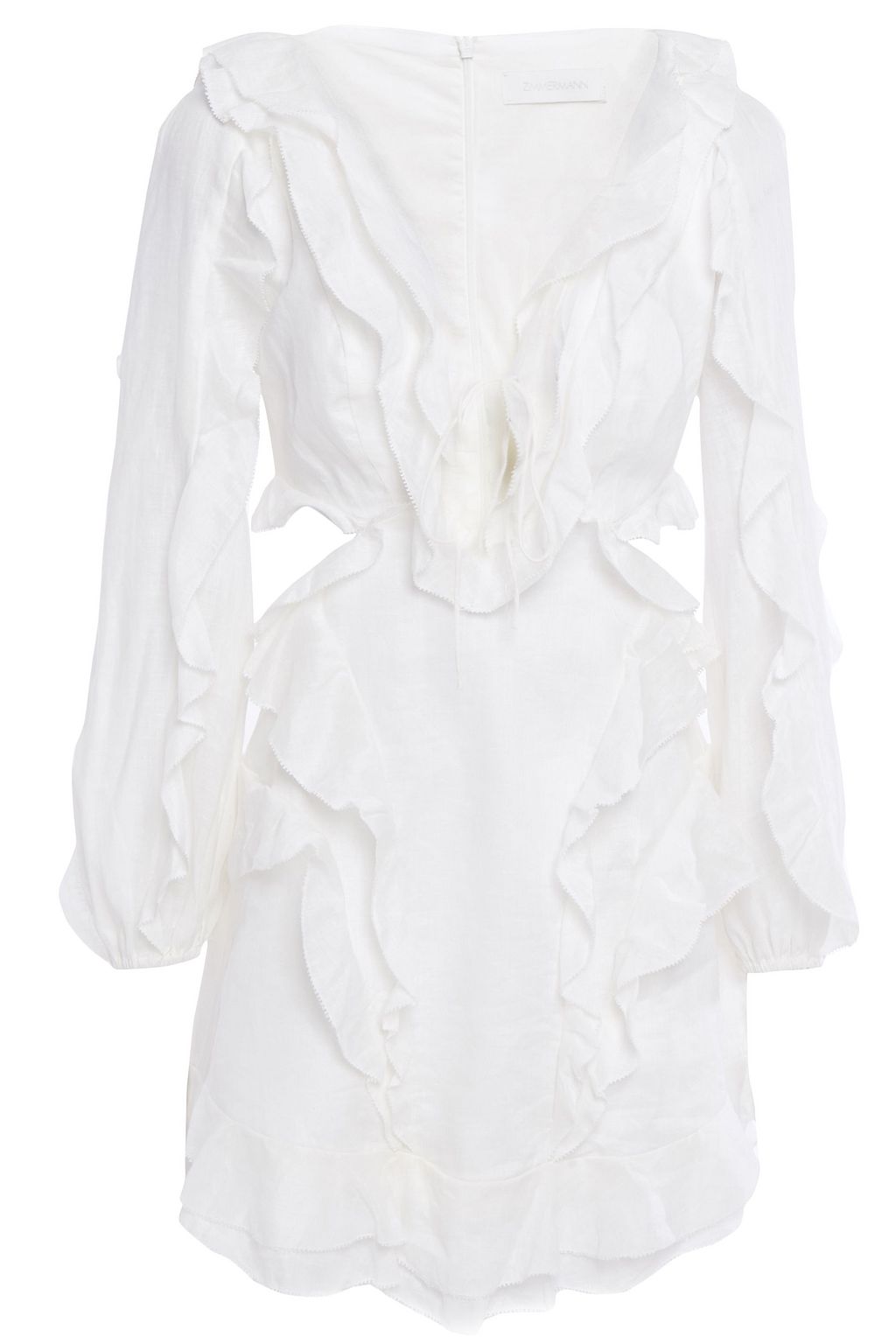 zimmermann white linen dress