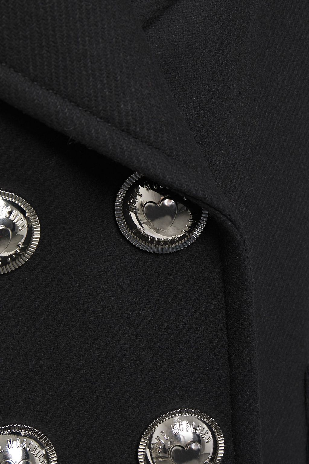 LOVE MOSCHINO Double-breasted wool-blend twill coat