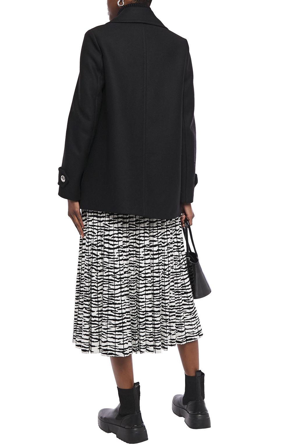 LOVE MOSCHINO Double-breasted wool-blend twill coat