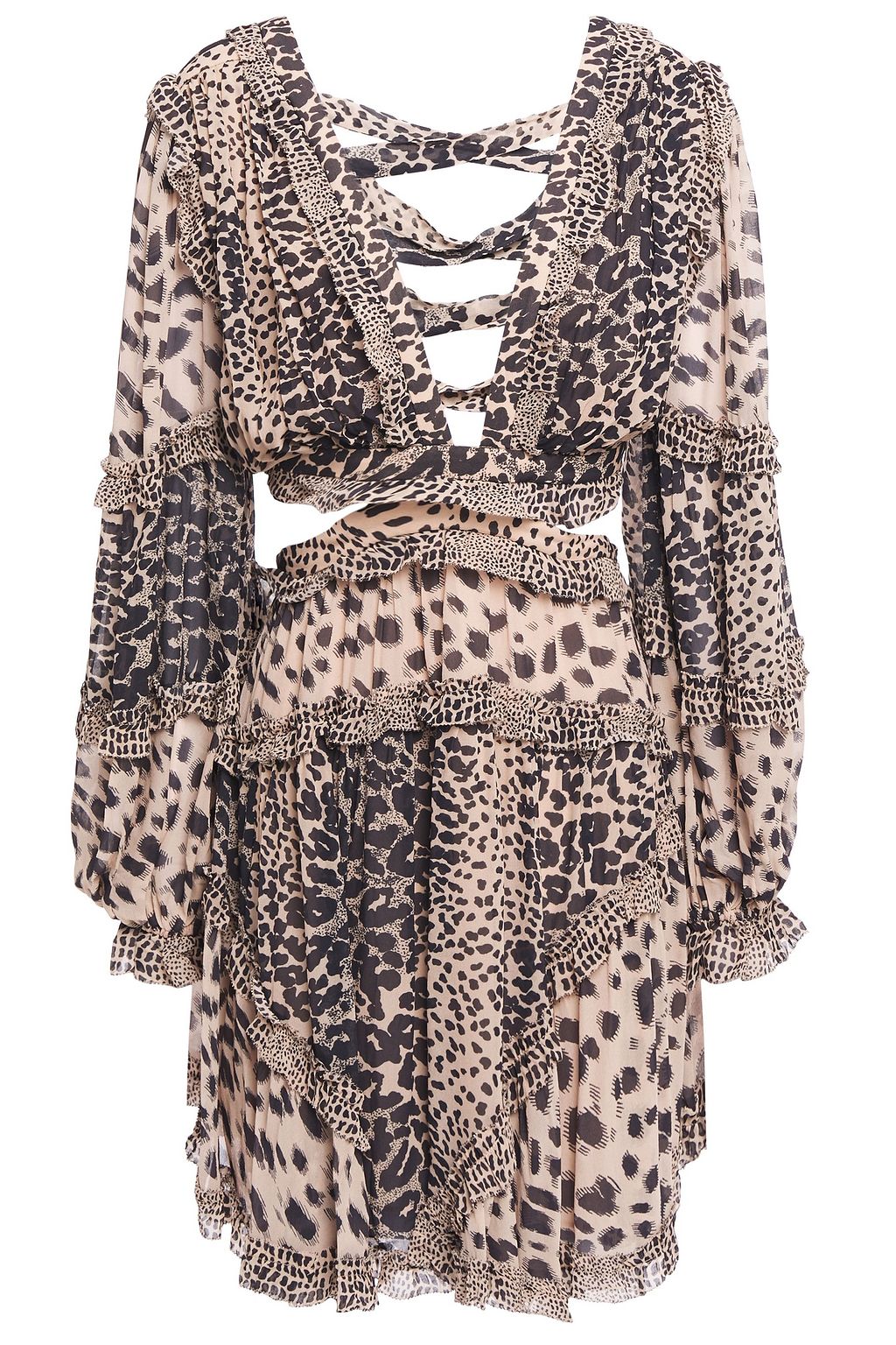 leopard print zip up dress