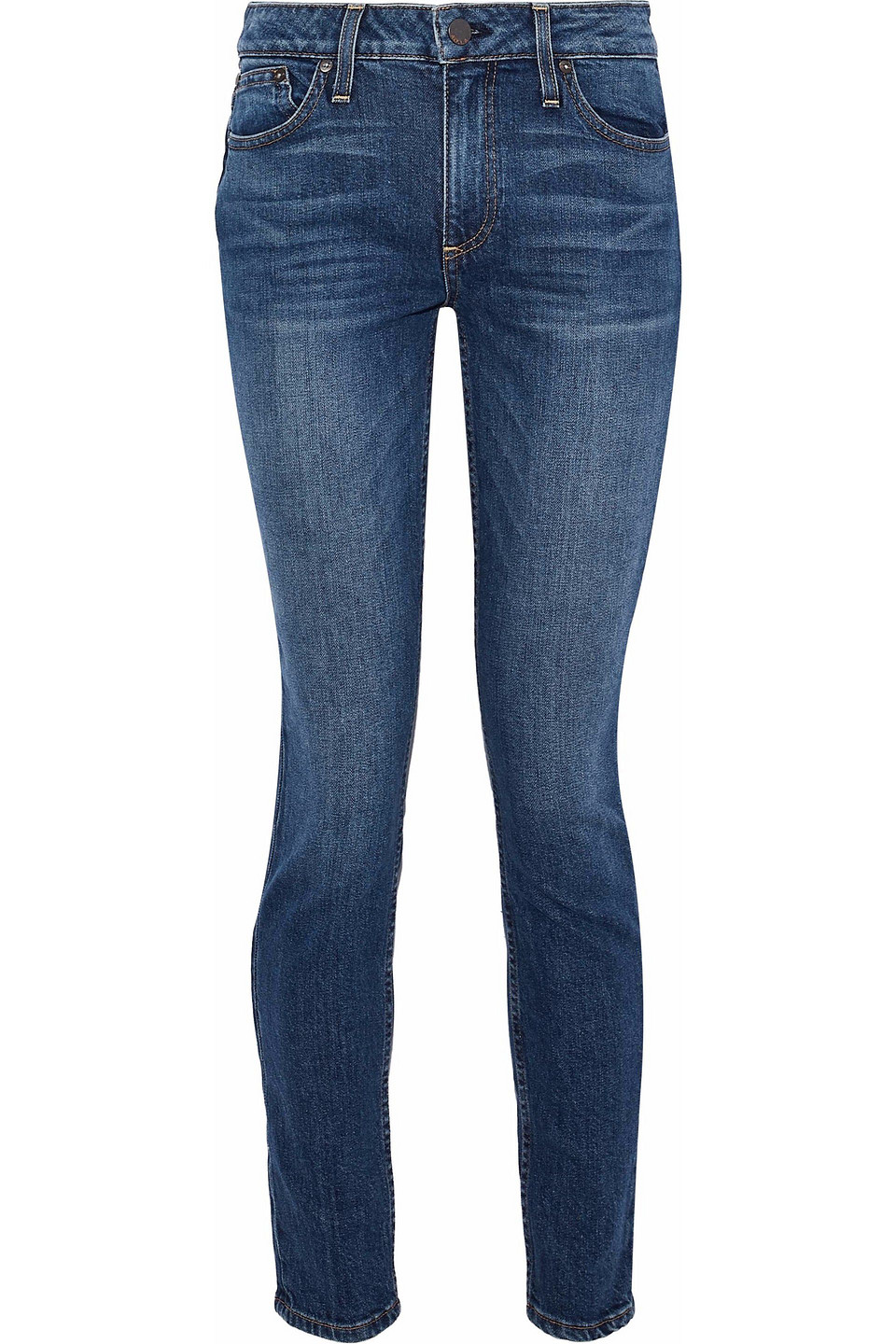 alice olivia - good studded mid-rise skinny jeans - blue - 25