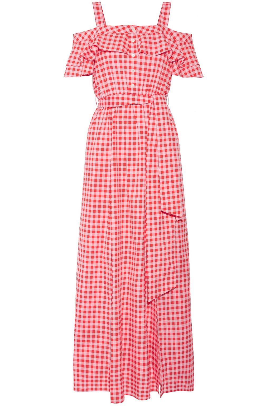 dolly gingham midi dress