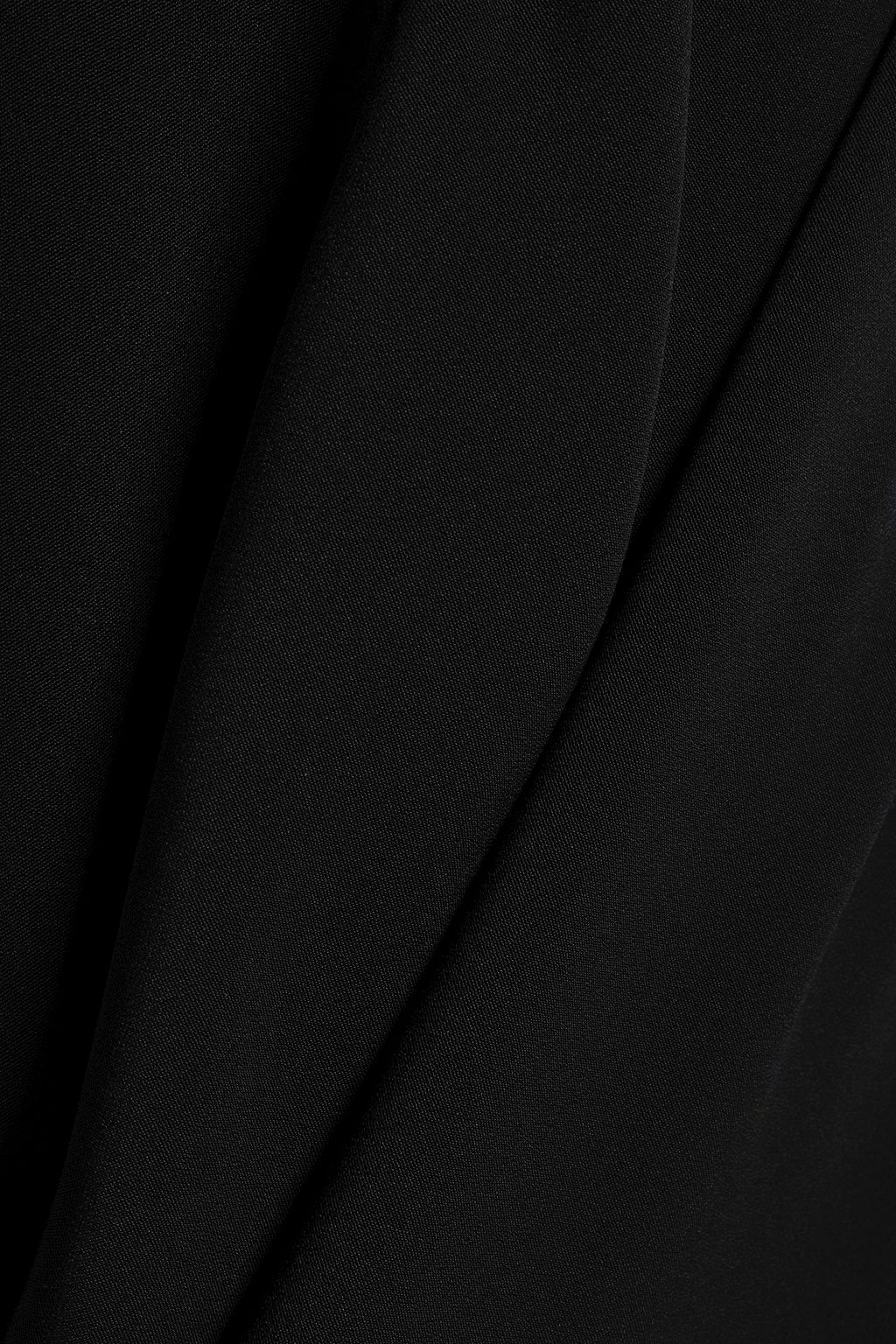 CHALAYAN 드레이프 장식 실크 크레이프 미디 드레스