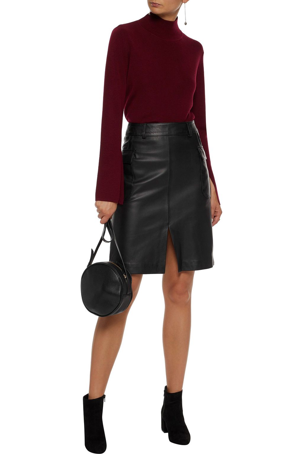 IRIS & INK Patsy leather mini skirt