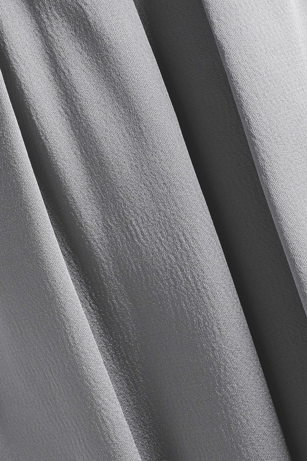 CHALAYAN Layered pleated satin-crepe skirt