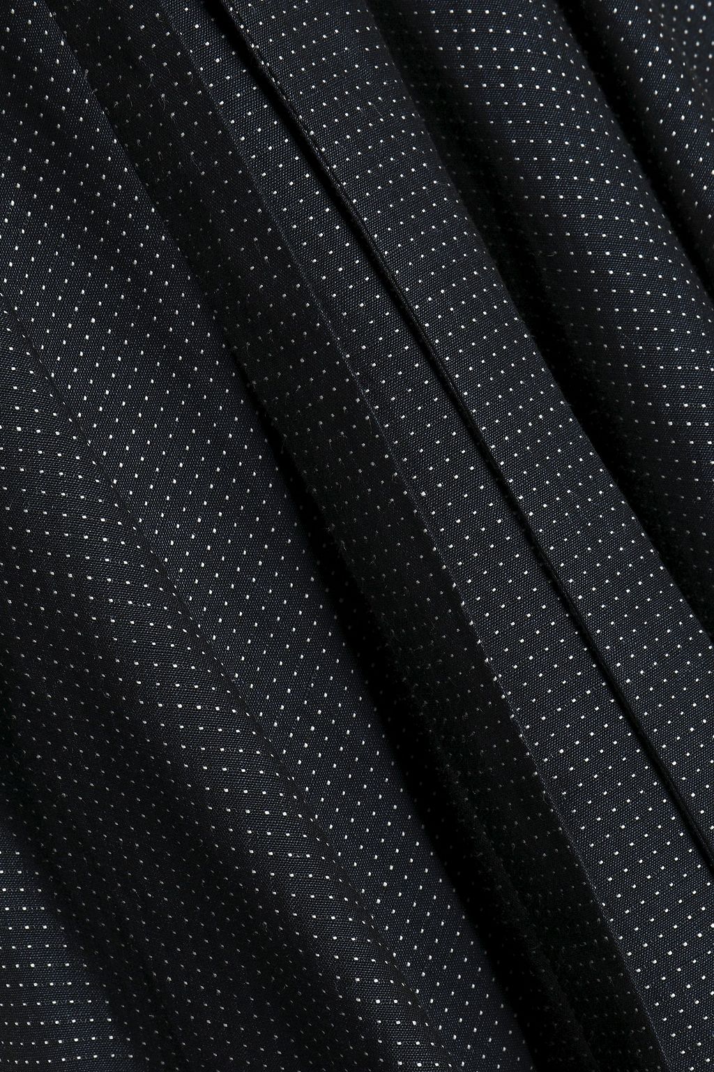 CHALAYAN Asymmetric polka-dot linen-blend skirt