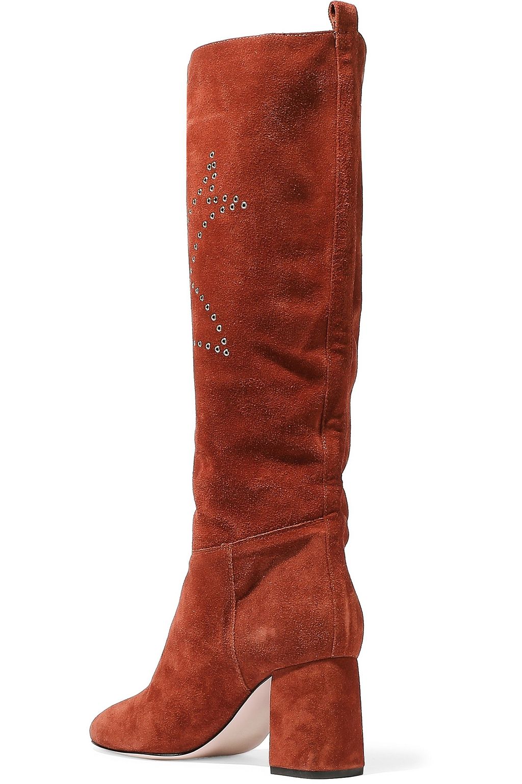 RED(V) Eyelet-embellished suede boots