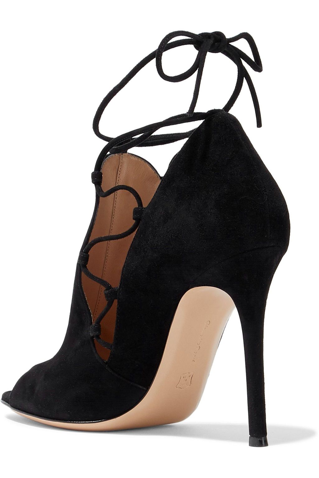 GIANVITO ROSSI Lace-up suede pumps