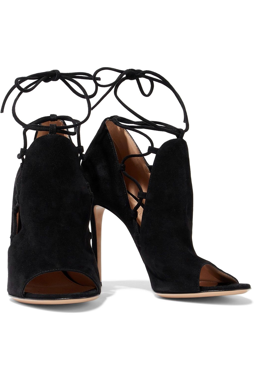 GIANVITO ROSSI Lace-up suede pumps