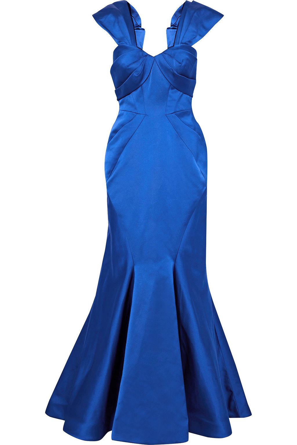 royal blue satin gown
