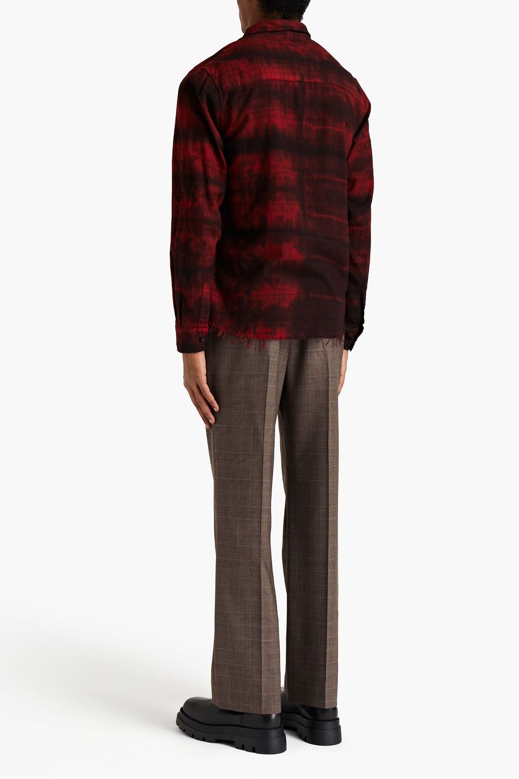 AMIRI Printed cotton-blend flannel shirt