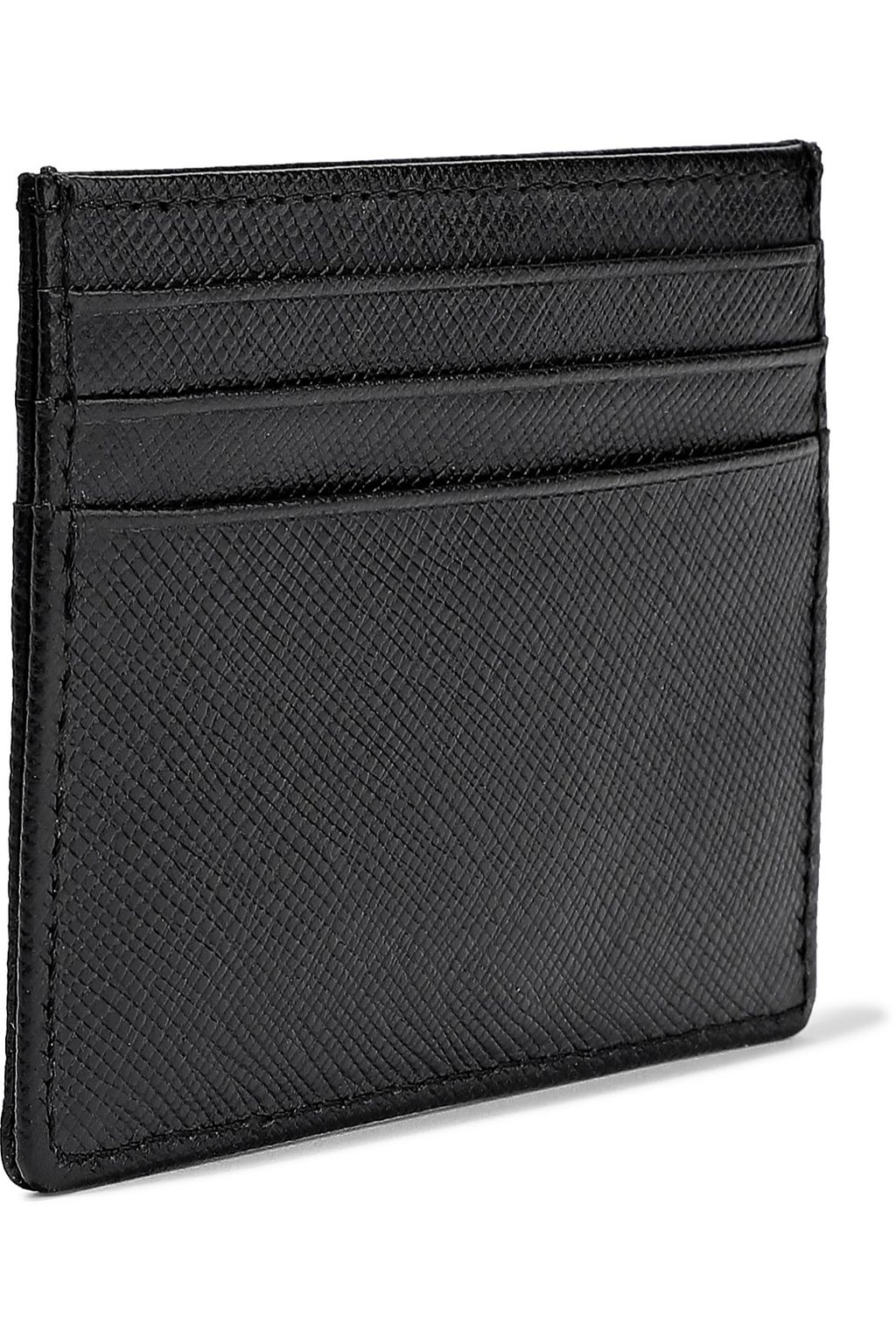 ROBERTO CAVALLI Logo-embellished textured-leather cardholder